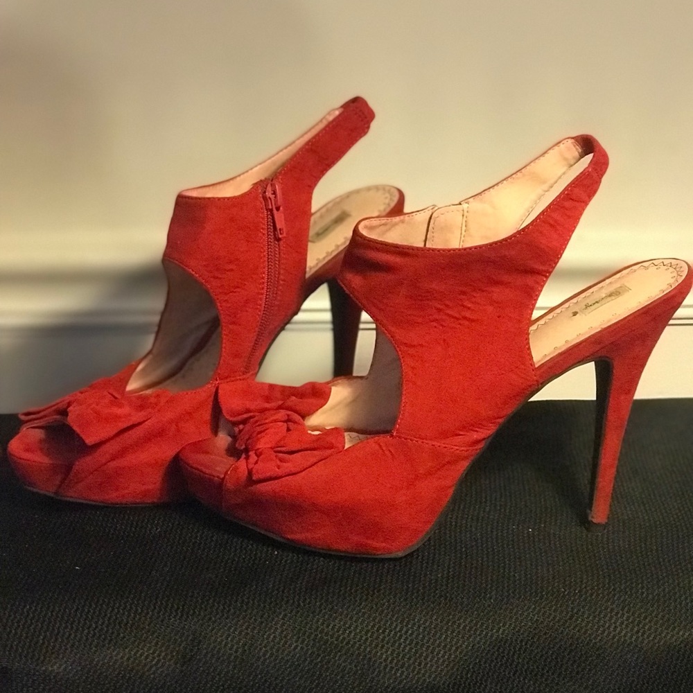 Red Suede Heel